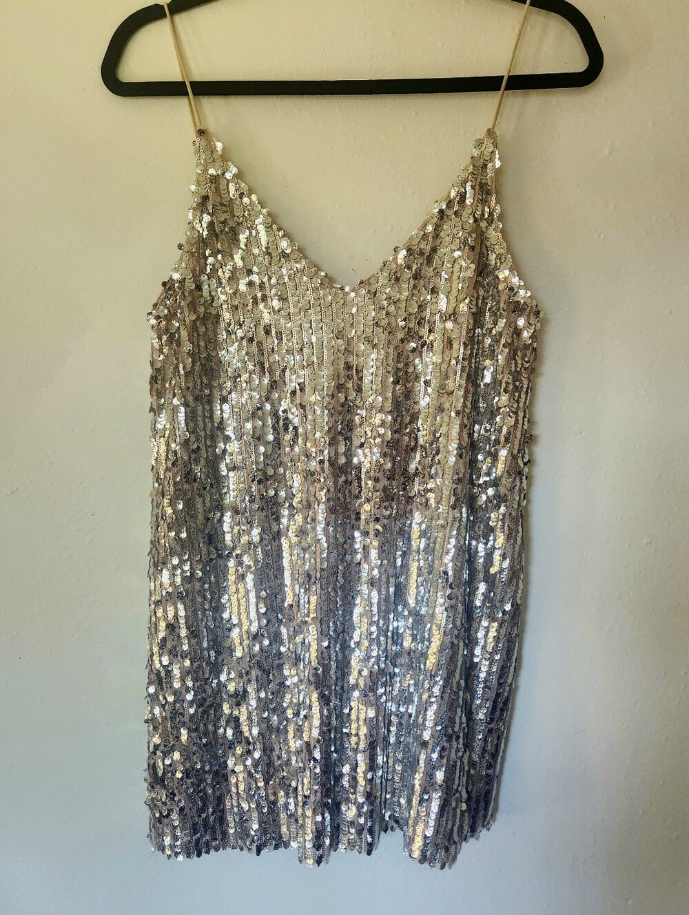 Princess Polly Sequin Slip Dress in Silver